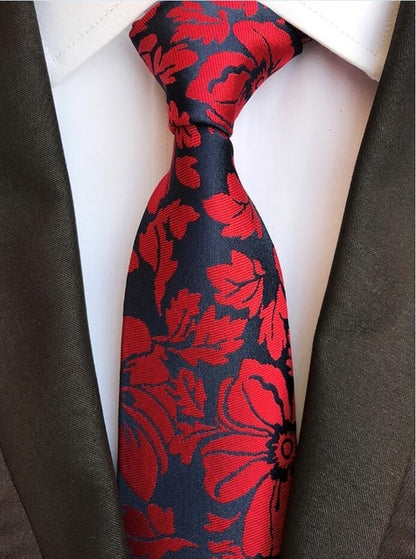 Men Floral Neckties Fashion Striped & Paisley