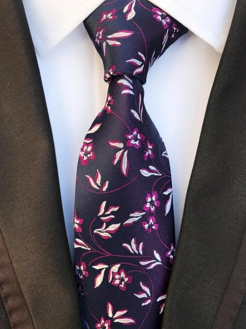 Men Floral Neckties Fashion Striped & Paisley