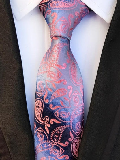 Men Floral Neckties Fashion Striped & Paisley