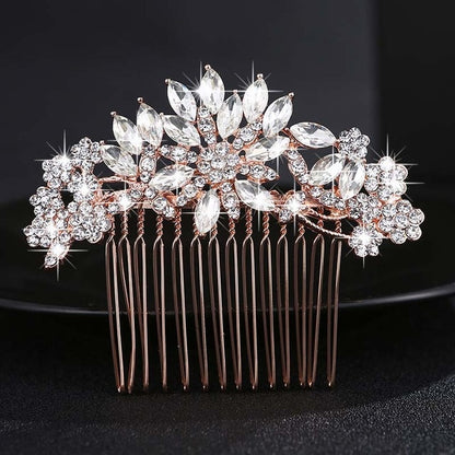 Wedding Crystals Pearls Hair Comb