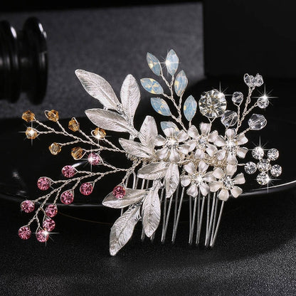 Wedding Crystals Pearls Hair Comb