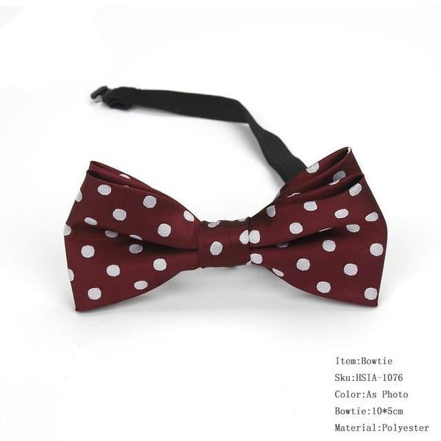 Plaid Childrens Bowtie Striped Polka Dot