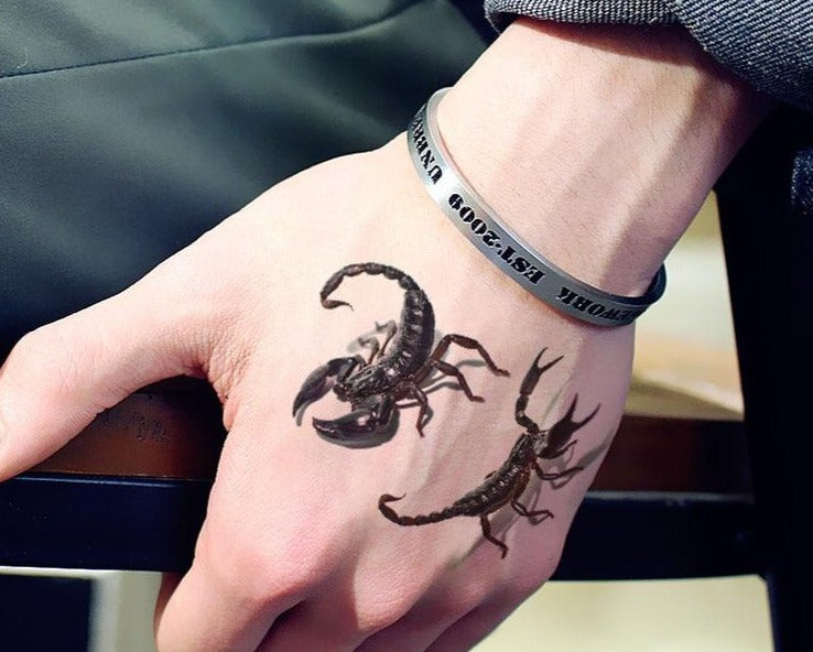 Halloween 3D Spider Scorpion Temporary Body Tattoo