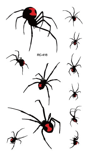Halloween 3D Spider Scorpion Temporary Body Tattoo