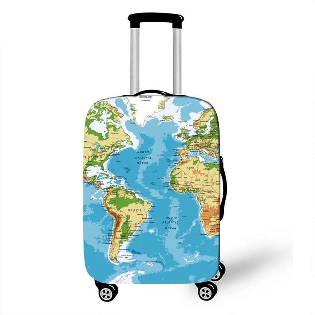 World Map Animal Luggage Cover Protective Case