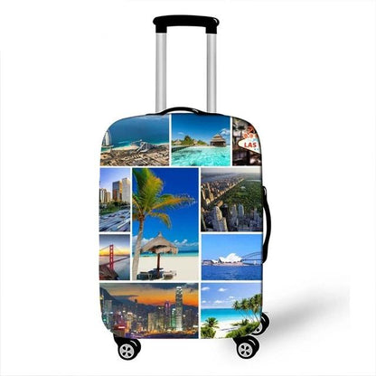 World Map Animal Luggage Cover Protective Case
