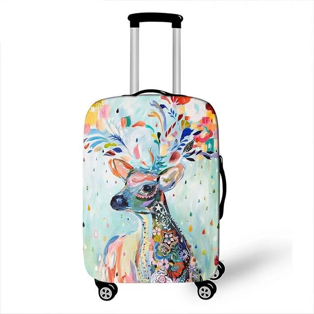 World Map Animal Luggage Cover Protective Case