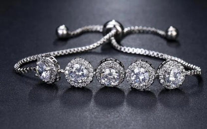 Charm Classic Cubic Zirconia Adjustable Bracelet
