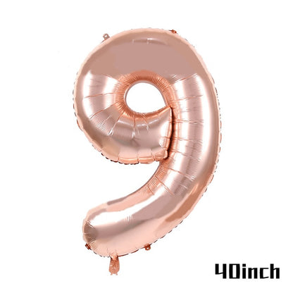 Rose Gold Disposable Tableware Cup Plate Straws Birthday Party Balloons