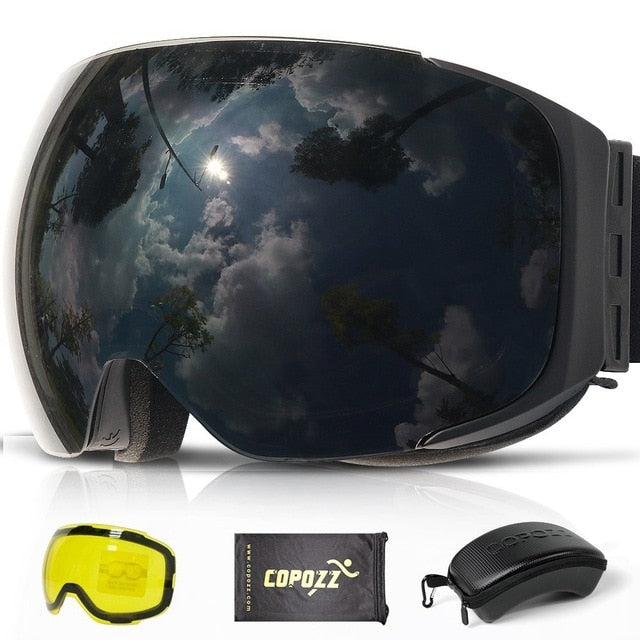 Magnetic Ski Goggles UV400 Anti-fog Glasses