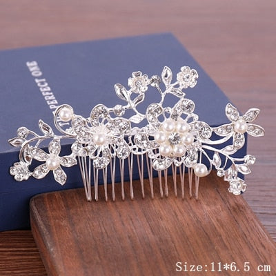 Wedding Hair Pins Pearl Crystal