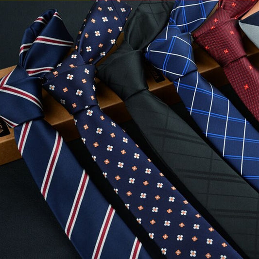 Fashion Silk Neckties Dot Stripes Plaid Floral Designs