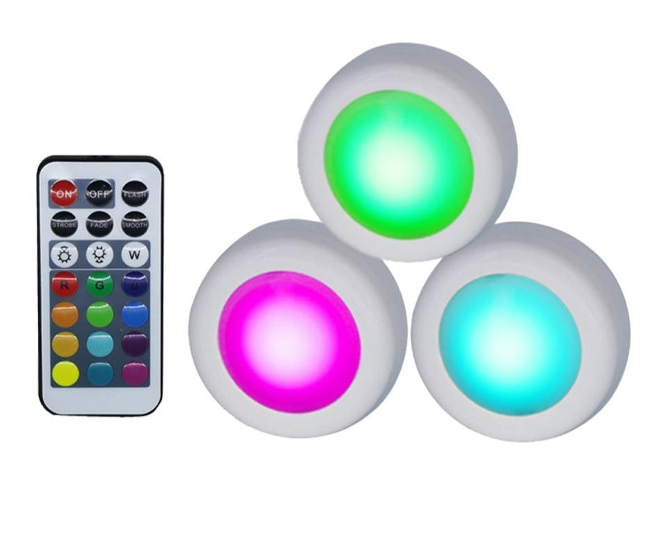 Wireless LED Lights Puck Colorful Dimmable Touch Sensor