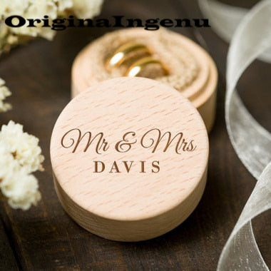 Personalized Rustic Wedding Ring Box