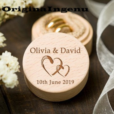 Personalized Rustic Wedding Ring Box