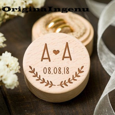 Personalized Rustic Wedding Ring Box