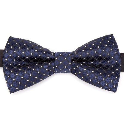 Mens Stripe Dots Plaid Bowtie