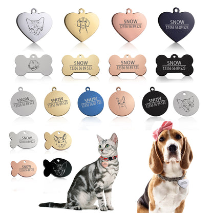 Pet ID Tag Collar Charm Name Pendant Accessories