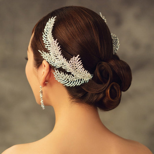 Vintage Silver Leaf Wedding Bridal Hair Accessories