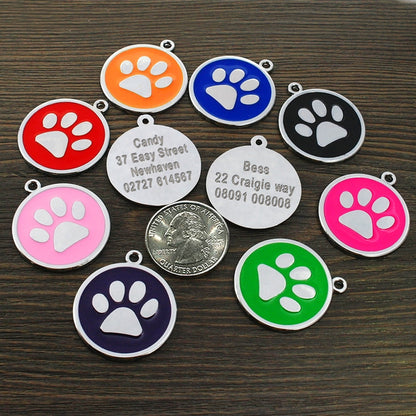 Paw Custom Dog Tag Pet Collar ID Name Tags