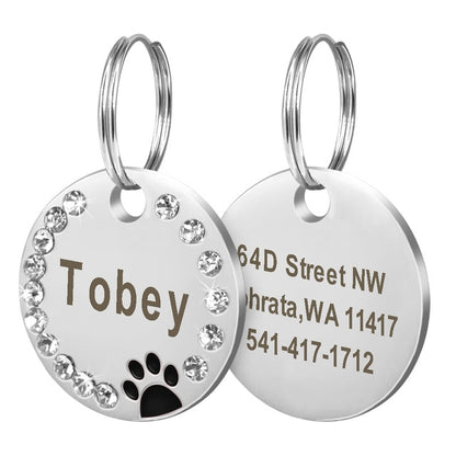 Paw Custom Dog Tag Pet Collar ID Name Tags