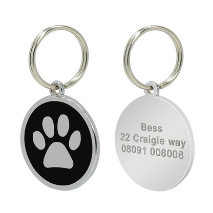Paw Custom Dog Tag Pet Collar ID Name Tags