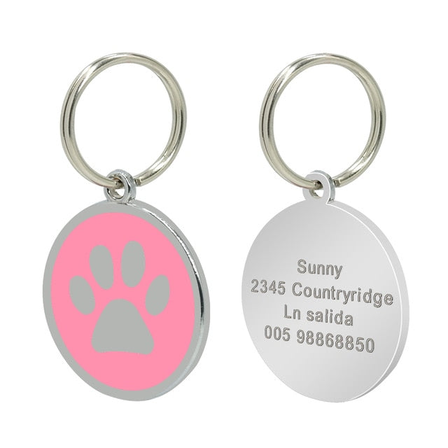 Paw Custom Dog Tag Pet Collar ID Name Tags