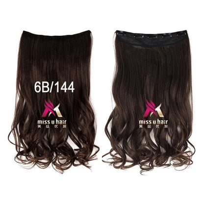 Long Wavy Clip On Hair Extensions Ombre Rainbow