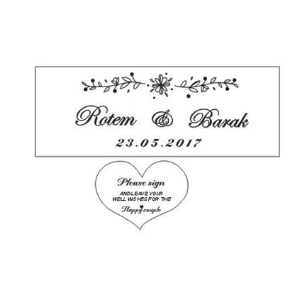 Personalized Wedding Guest Book With Hearts