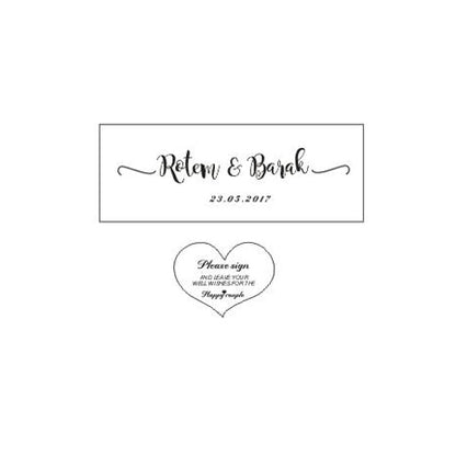 Personalized Wedding Guest Book With Hearts