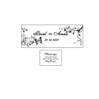 Personalized Wedding Guest Book With Hearts