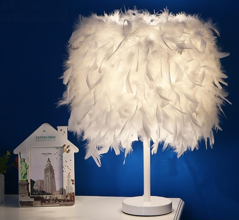 Featherly Ostrich Lamp Decor