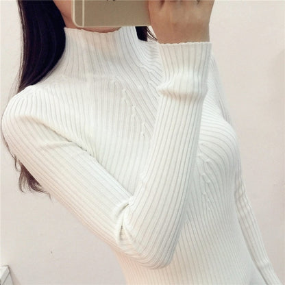 Womens Half Turtleneck Long Sleeve Sweater