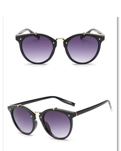 Womens Gradient Round Sunglasses