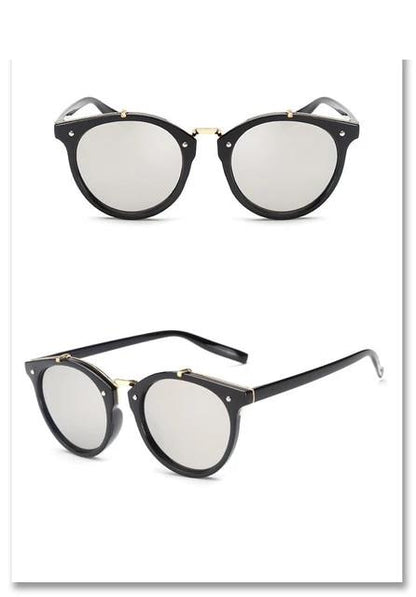 Womens Gradient Round Sunglasses