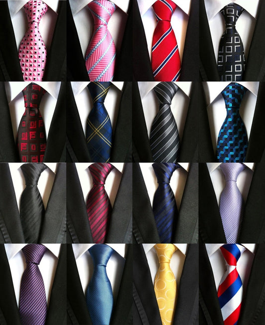 Men's Fashion Neckties Multicolor Stripes Silk Material