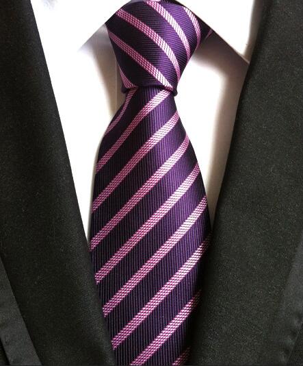 Men's Fashion Neckties Multicolor Stripes Silk Material