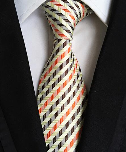 Men's Fashion Neckties Multicolor Stripes Silk Material