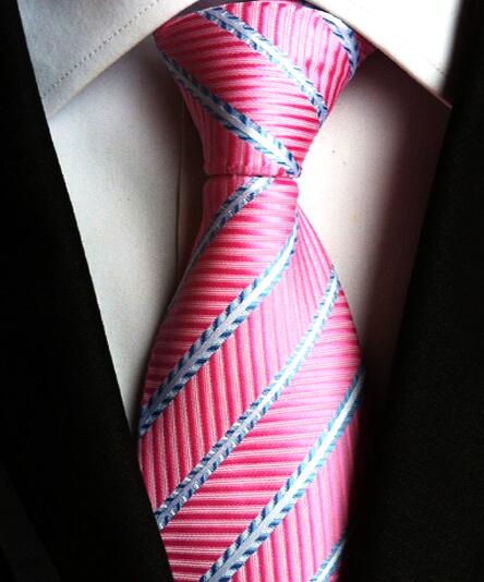 Men's Fashion Neckties Multicolor Stripes Silk Material