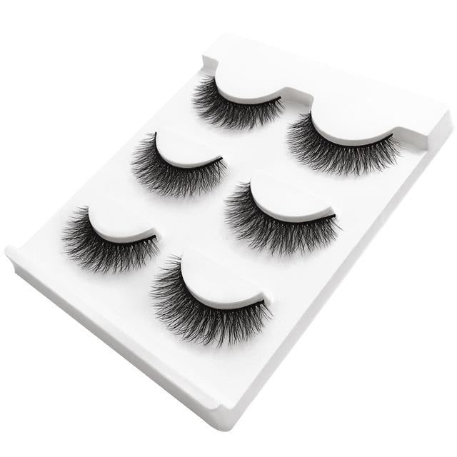 New 3 Pairs Natural False Eyelashes Fake Lashes Long Extension Eyelash