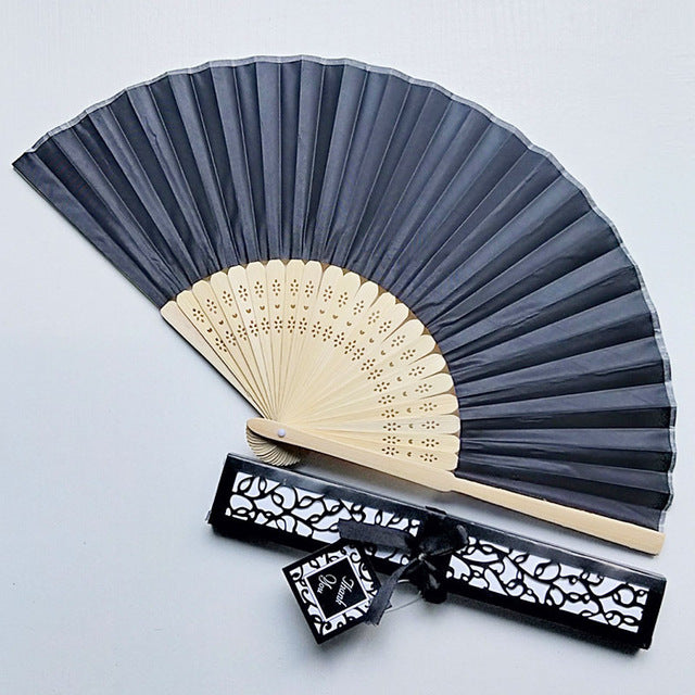 30pcs Personalized Folded Hand Silk Fans