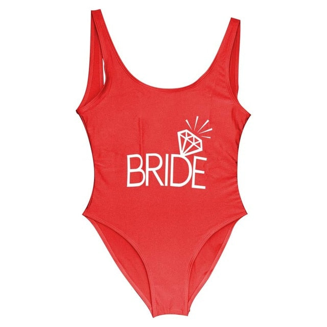 Team BRIDE One Piece Swimsuit Bachelorette