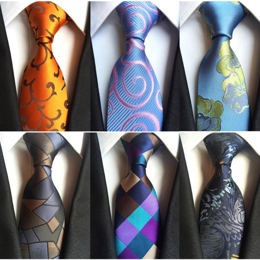 8 CM Men Neckties Classic Silk Plaid OR With Floral Patterns
