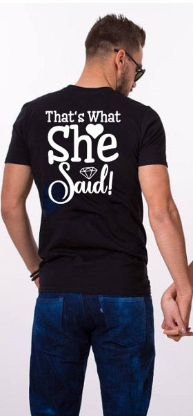 I Said Yes Engagement Matching Couple Tshirt