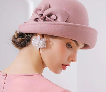 Women Floral Vintage Cloche Bucket Winter Hat