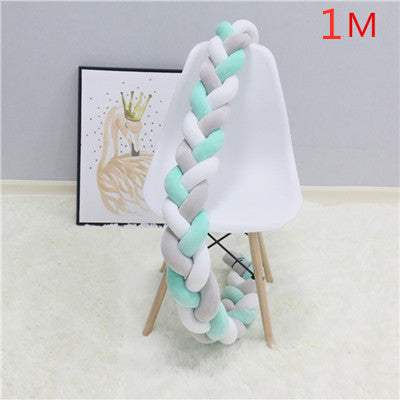 1M/2M/3M Baby Crib Bumper Bed Braid Knot Pillow Cushion  Protector  Room Decor