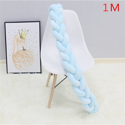 1M/2M/3M Baby Crib Bumper Bed Braid Knot Pillow Cushion  Protector  Room Decor