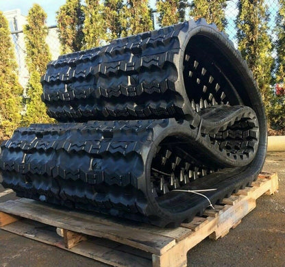 TWO RUBBER TRACKS FITS JOHN DEERE CT333D 333D 400X86X56 ZIG ZAG TREAD