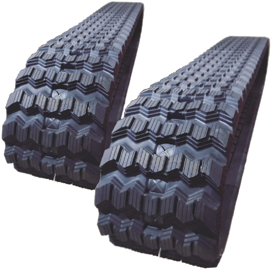 2 Rubber Tracks Fits CAT 299D2 XHP Zig Zag Tread Pattern 450X86X60 18" Wide